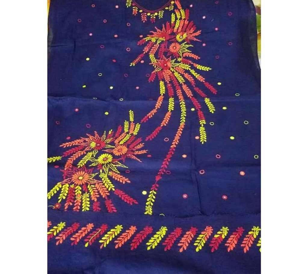Unstitched Cotton handwork Single Piece 