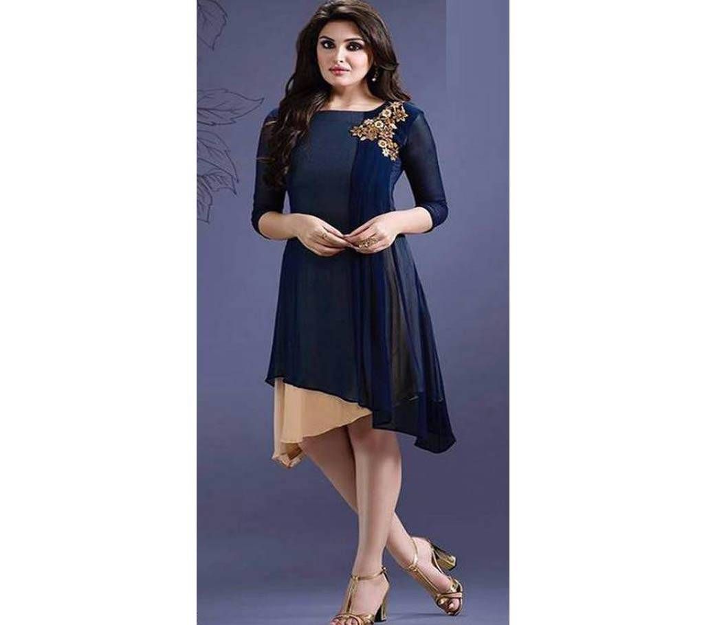 semi stitched Georgette kurti- replica 