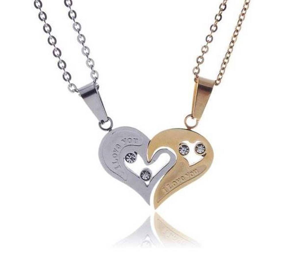 Valentine couple heart shaped pendant