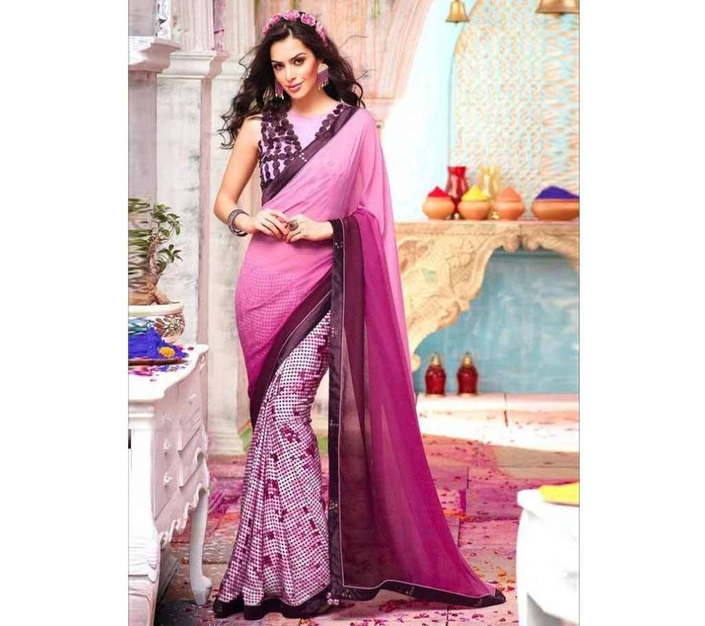 Georgette crepe silk sharee