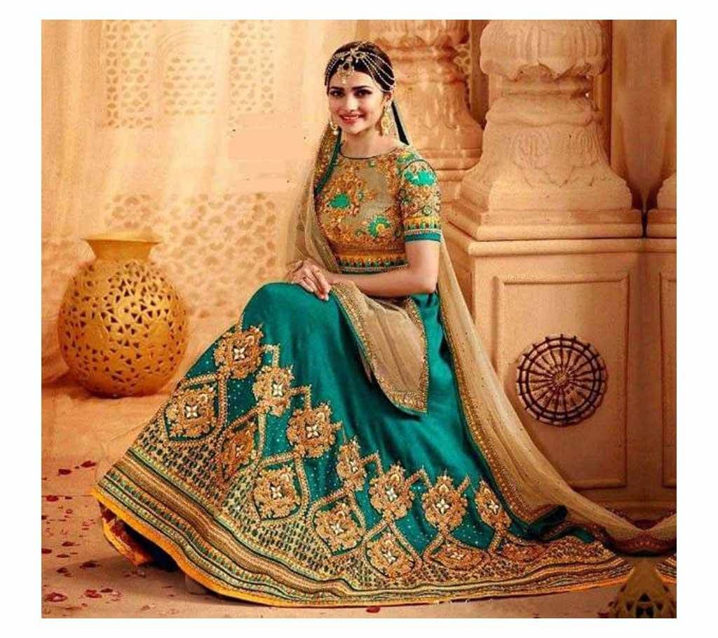 Unstitched Embroidery Silk Lehenga (Copy)