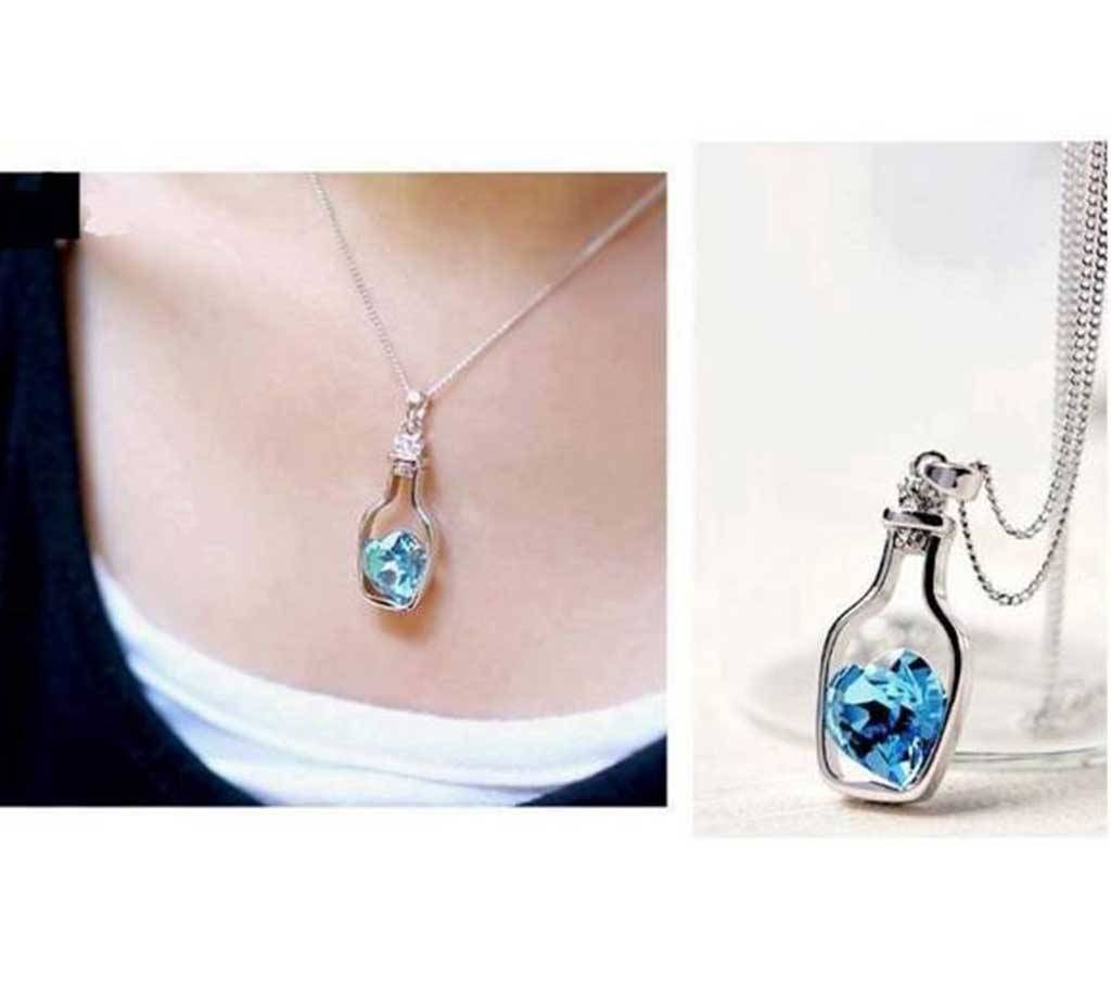Love Drift Bottles Crystal Chain Pendants -1pc