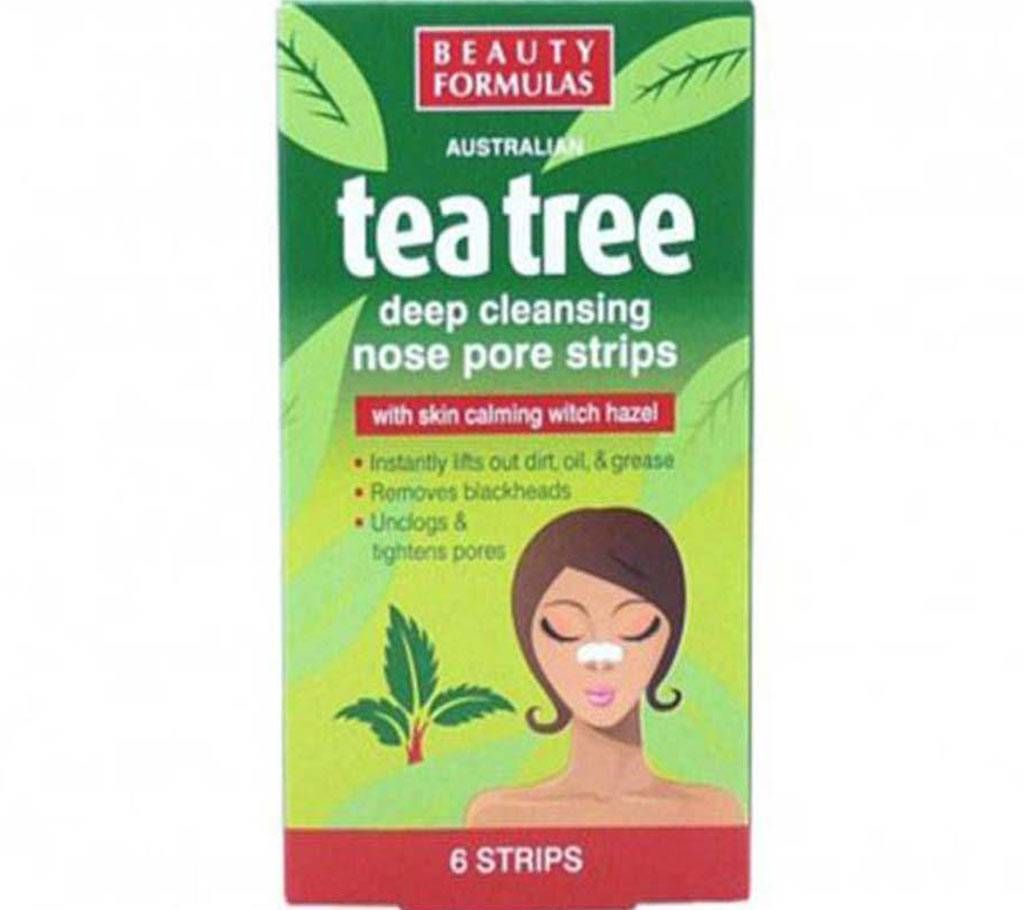 Beauty Formulas Tea Tree Nose Strips 6 pcs (UK)