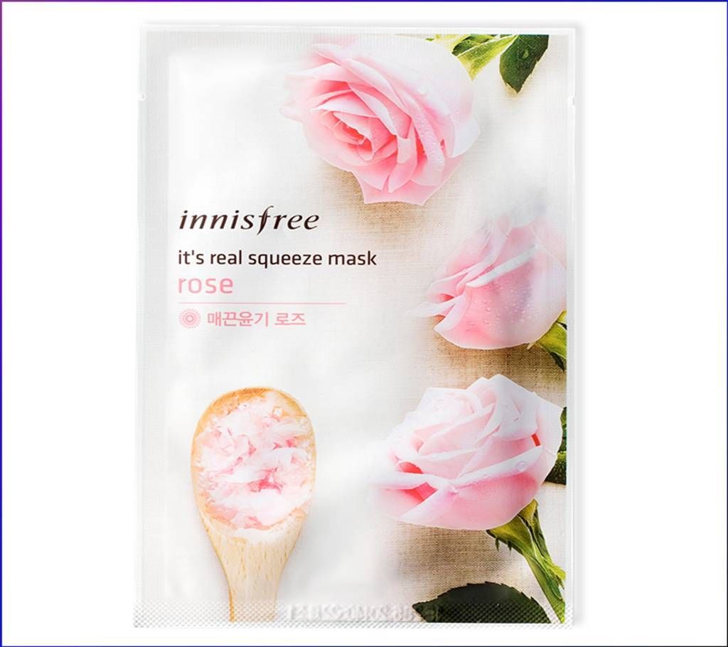 INNISFREE Real Squeeze Mask [Rose] - 1sheet/20ml