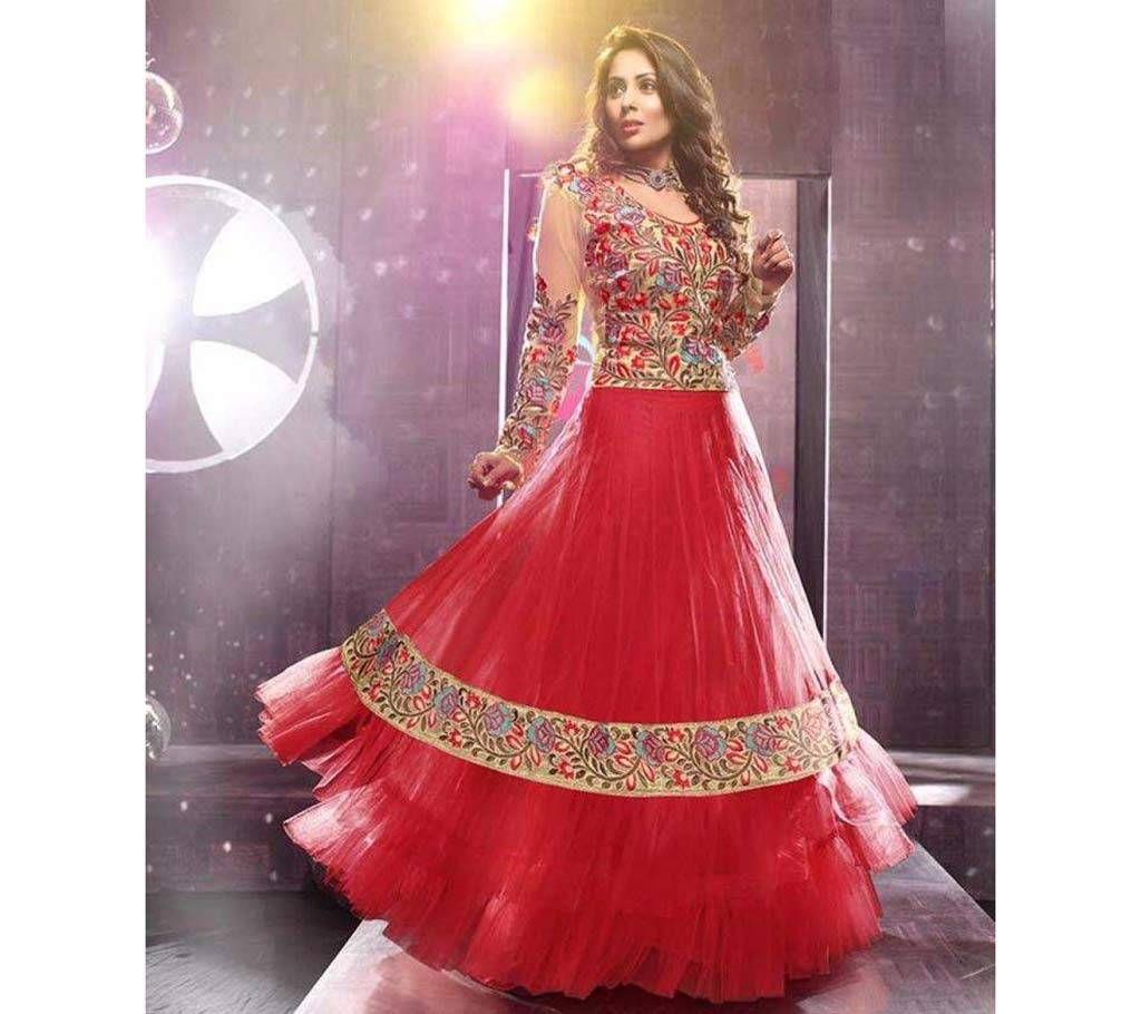 Semi Stitched Anarkoli Georgette Dress - Copy