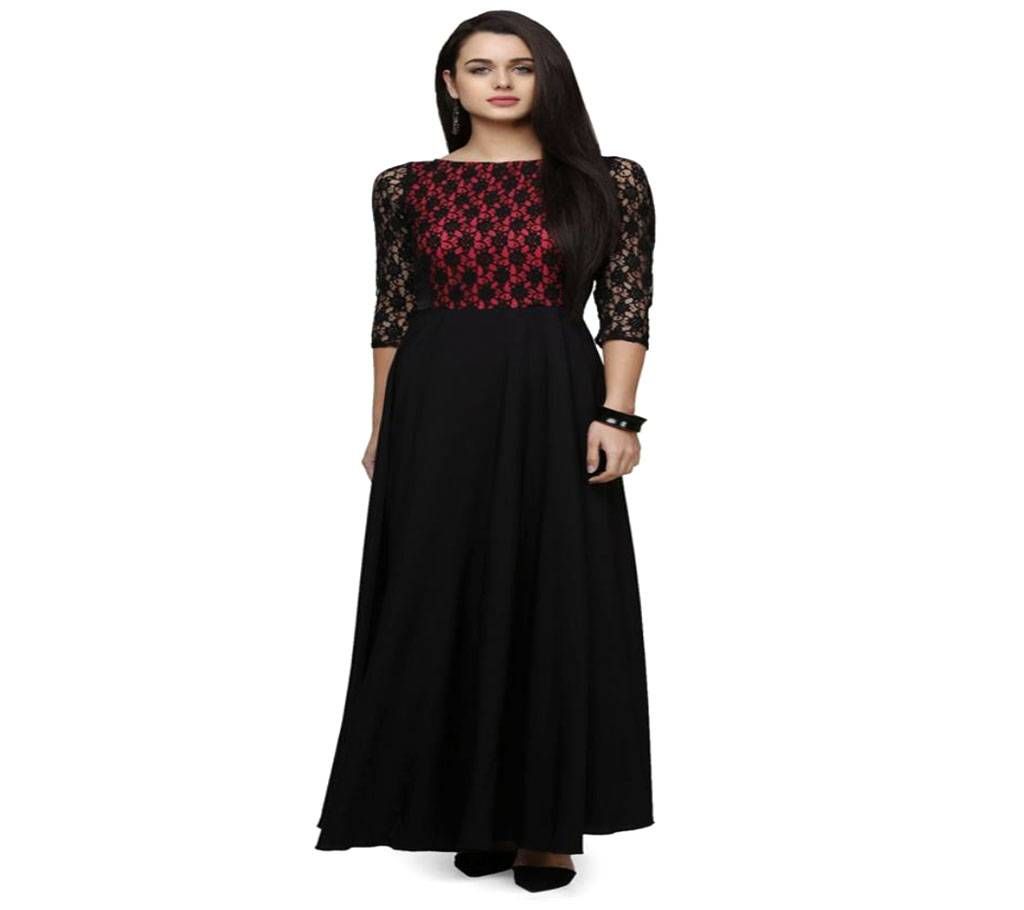 Stitched Audi Maroon Color Gown