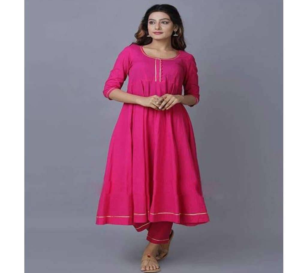 Cotton Stiched Kurti & Palazzo