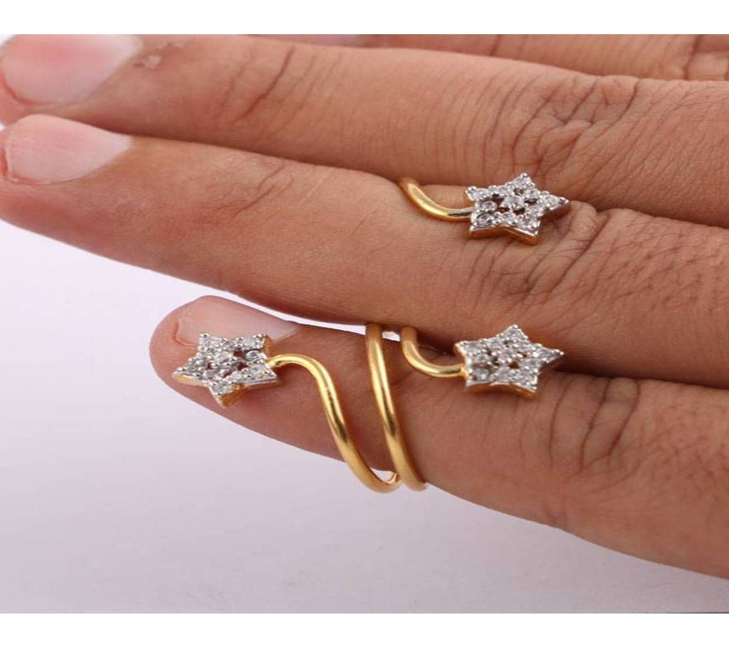american diamond cut finger ring-657