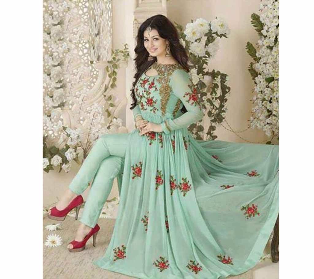 Unstitched Indian Embroidery Georgette Three pcs