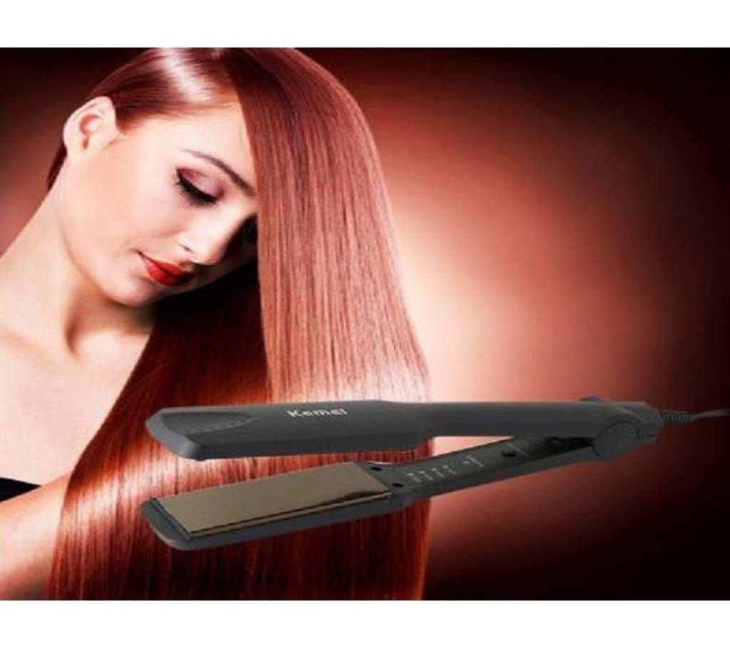 Kemei Professional Hair Straightener Tourmaline Ceramic Heating Styling Tool