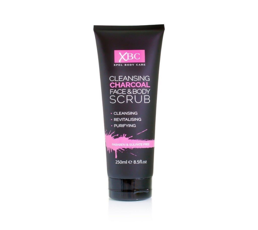 Xhc Cleansing Charcoal Face & Body Scrub 250ml - UK 