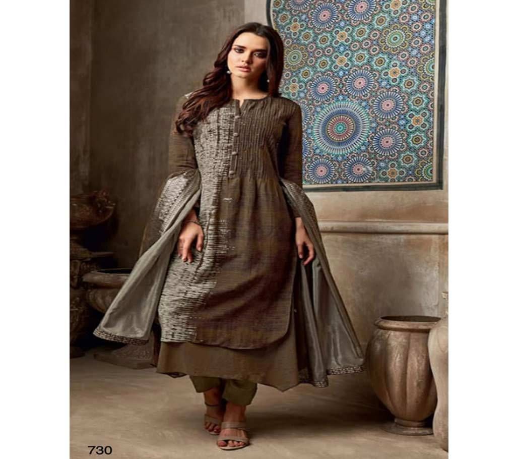 Sarg Shiny Gems - 730 Unstitched Georgette silk Suit