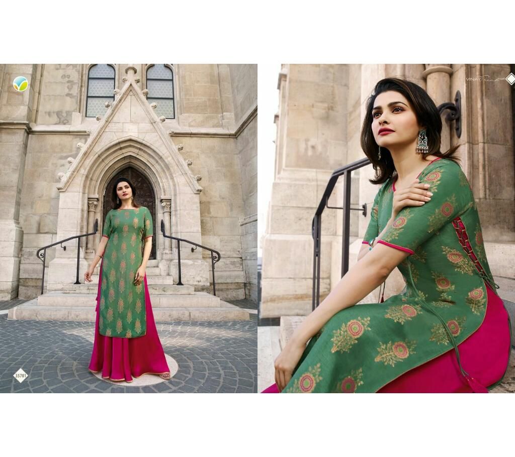 Vinay Tumba Europe 35701 Olive Green Banarasi kurti for women NON 1530 C96U 3821 1A00