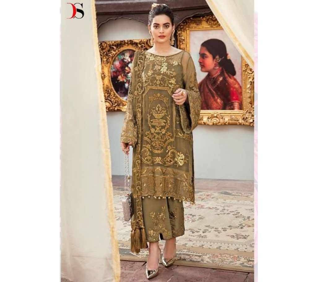 Deepsy Imorzia Vol 10 - 800-506 - Olive Green Unstitched Georgette 3Pcs