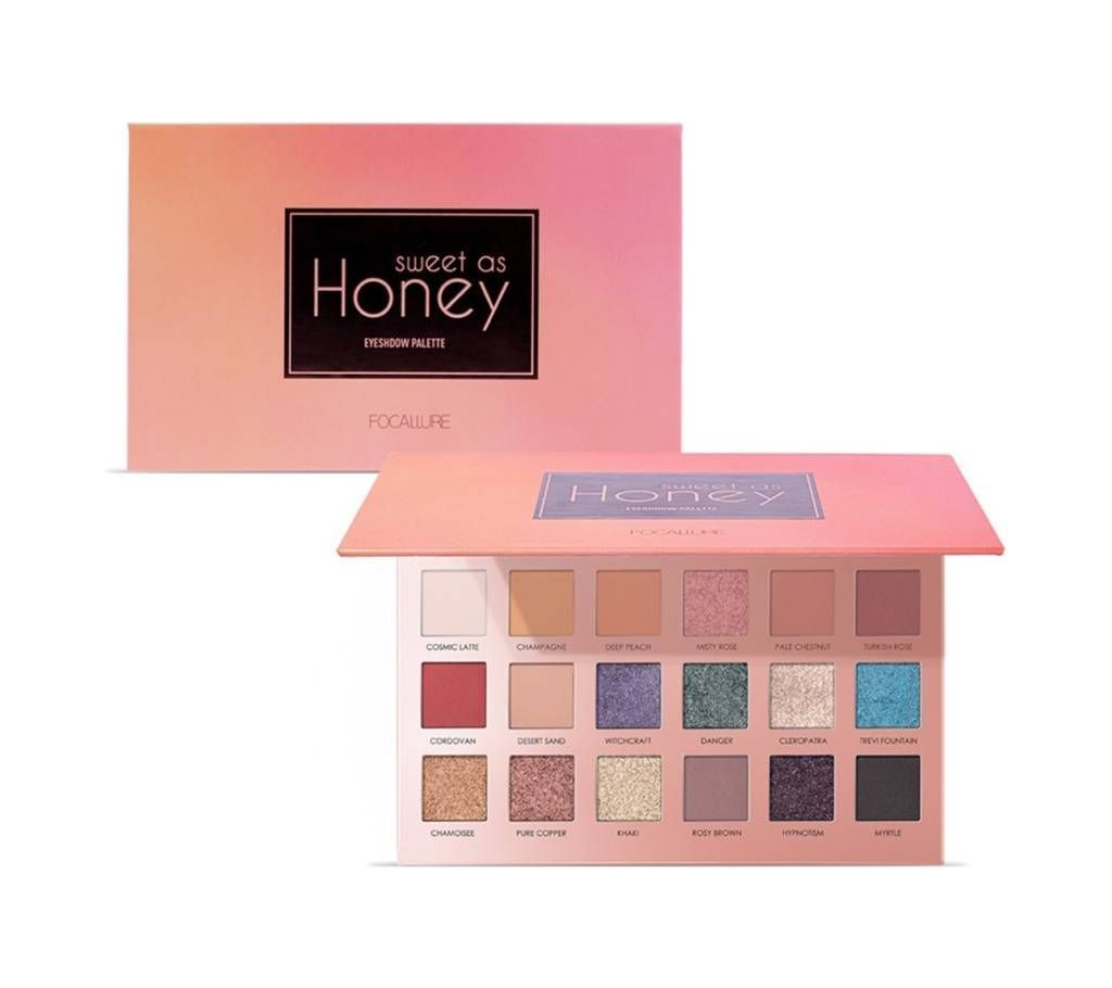 Focallure 18 Color Eye Shadow Plate Sweet as Honey Origin-China,