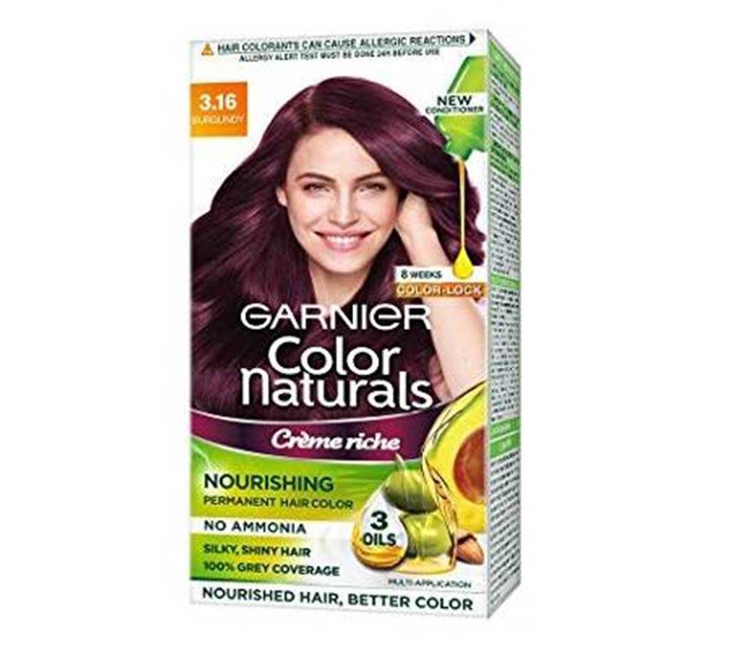 Garnier Color Naturals 3.16 Burgundy, 35 ml + 30 gm, India