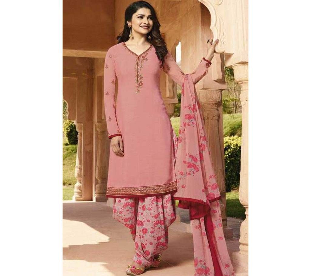 VINAY SILKINA ROYAL CREPE 16 PATIALA STYLE SALWAR KAMEEZ ( Light Pink )