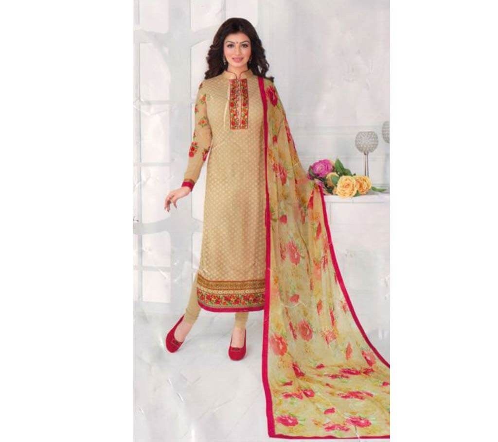 Unstitched Indian georgette embroidery three pc