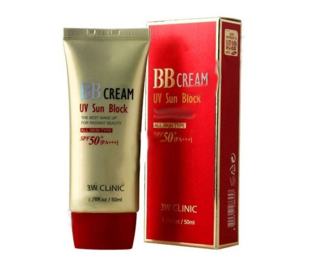 3w clinic bb cream uv sun block-50ml-Korea