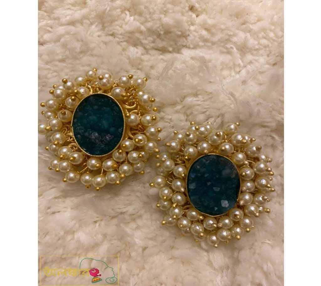 Uncut Blue Stone Oval Shape Top