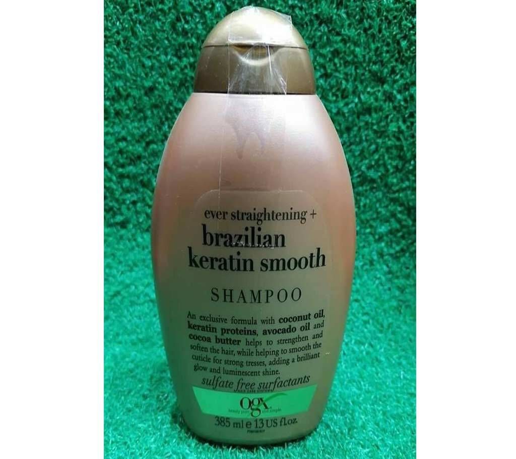 Ogx ever straightening + brazilian keratin shampoo 385 ml-USA