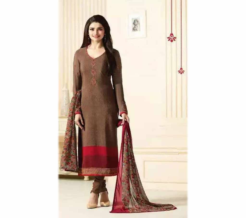 Indian unstitched silk three piece 