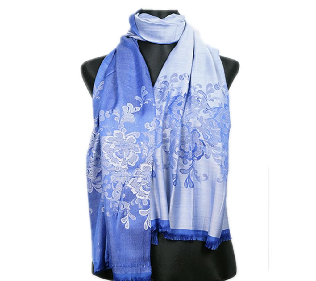 Blue Silk Hijab For Women