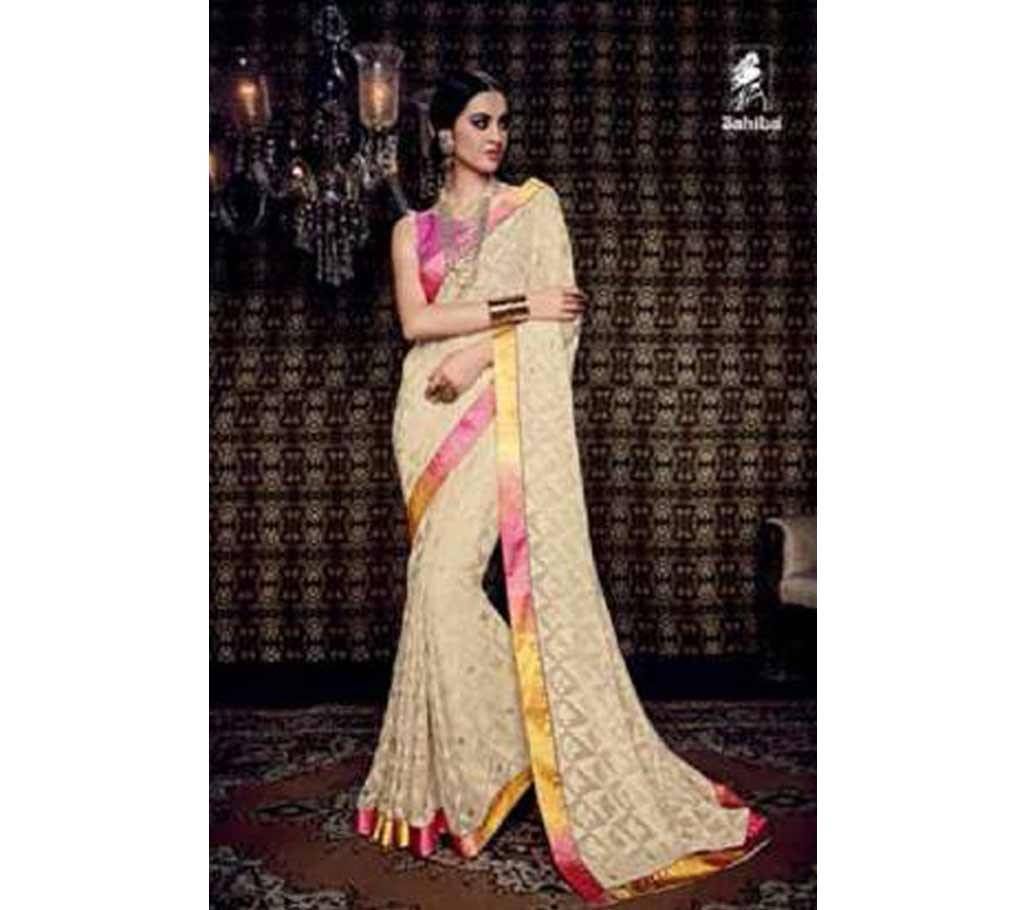 Jacquard georgette sharee 