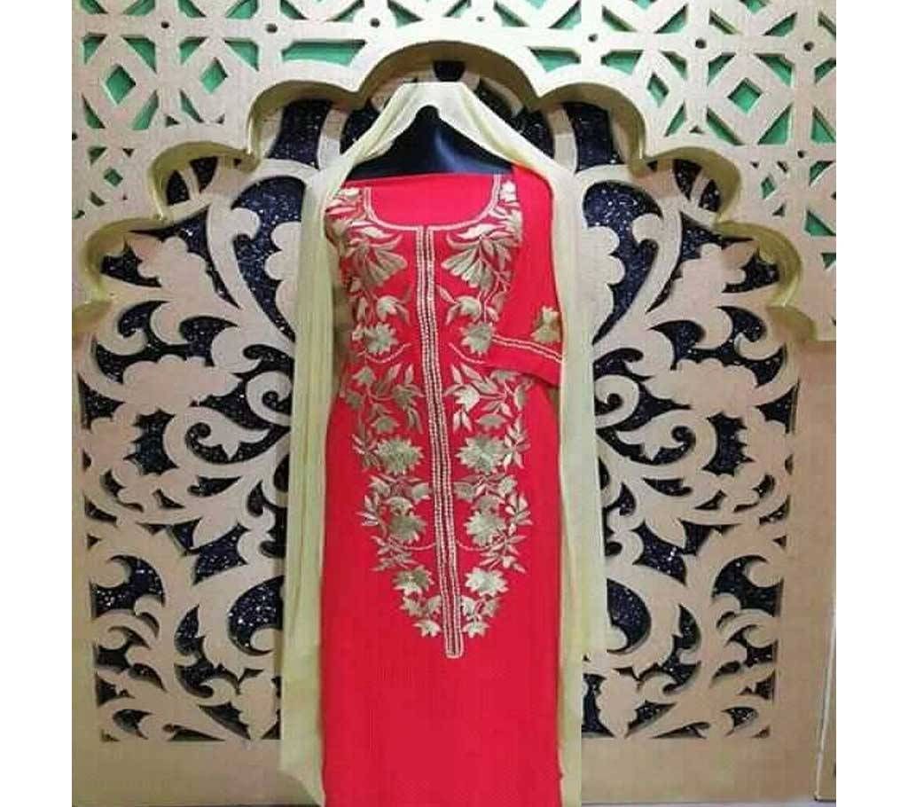 Un stitched Georgette Two pieces 