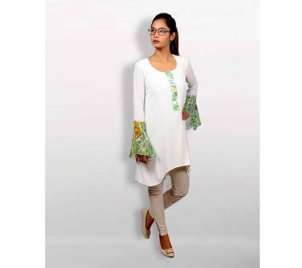 White Georgette Top for Women