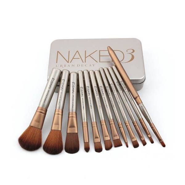 ORIGINAL URBAN DECAY NAKED 3 MAKEUP BRUSH SET 12PC