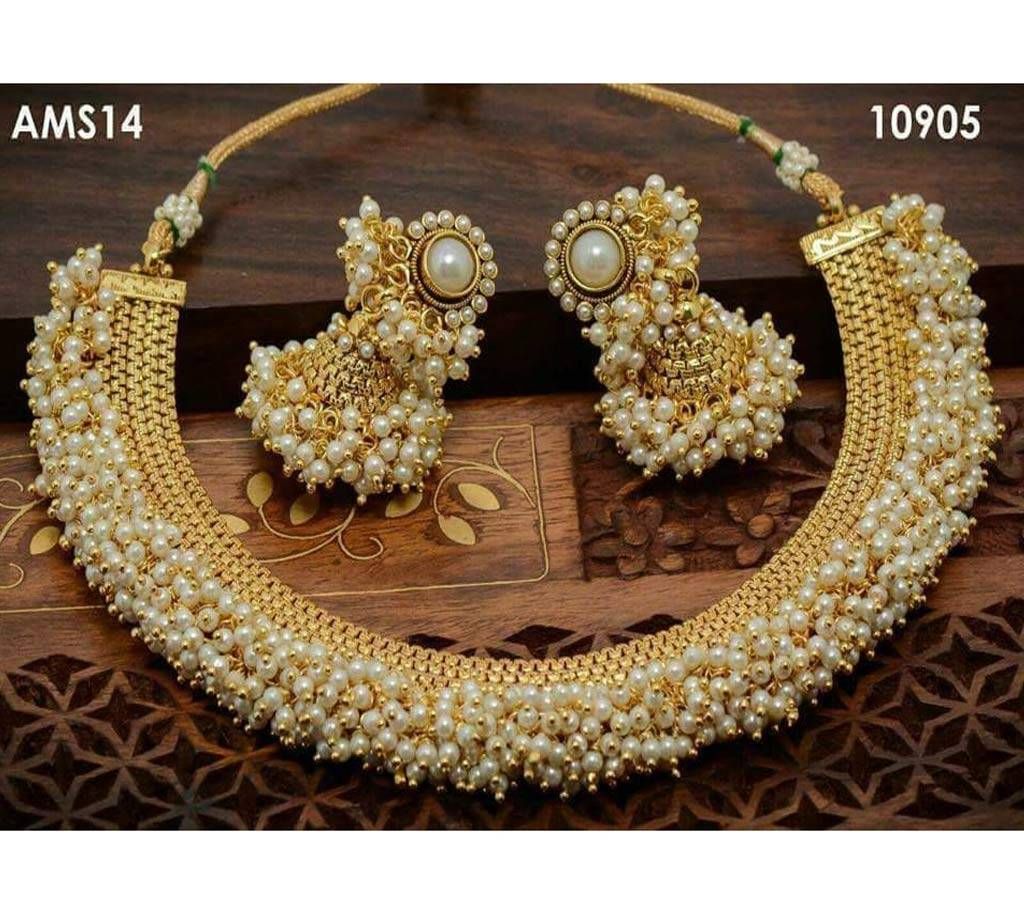 Indian Joypuri Gold Plated Necklace Set