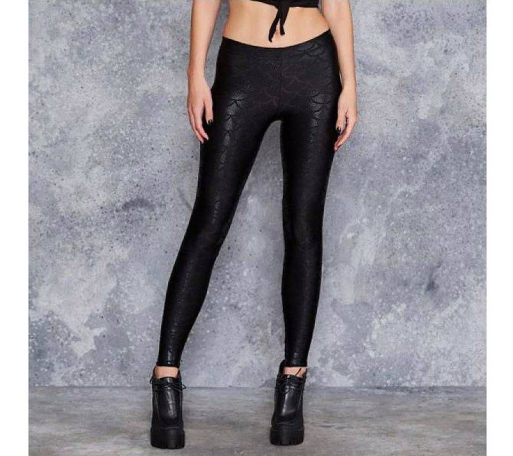 Printed Black Leggings