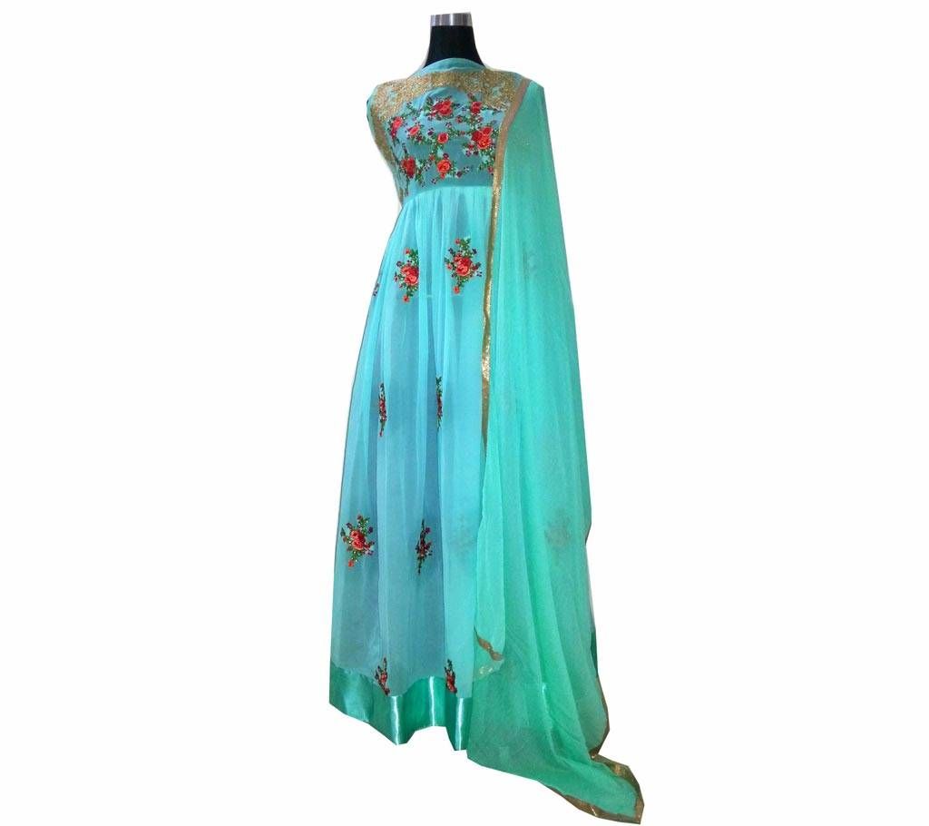 Semi-stitched Georgette Long Party Dress