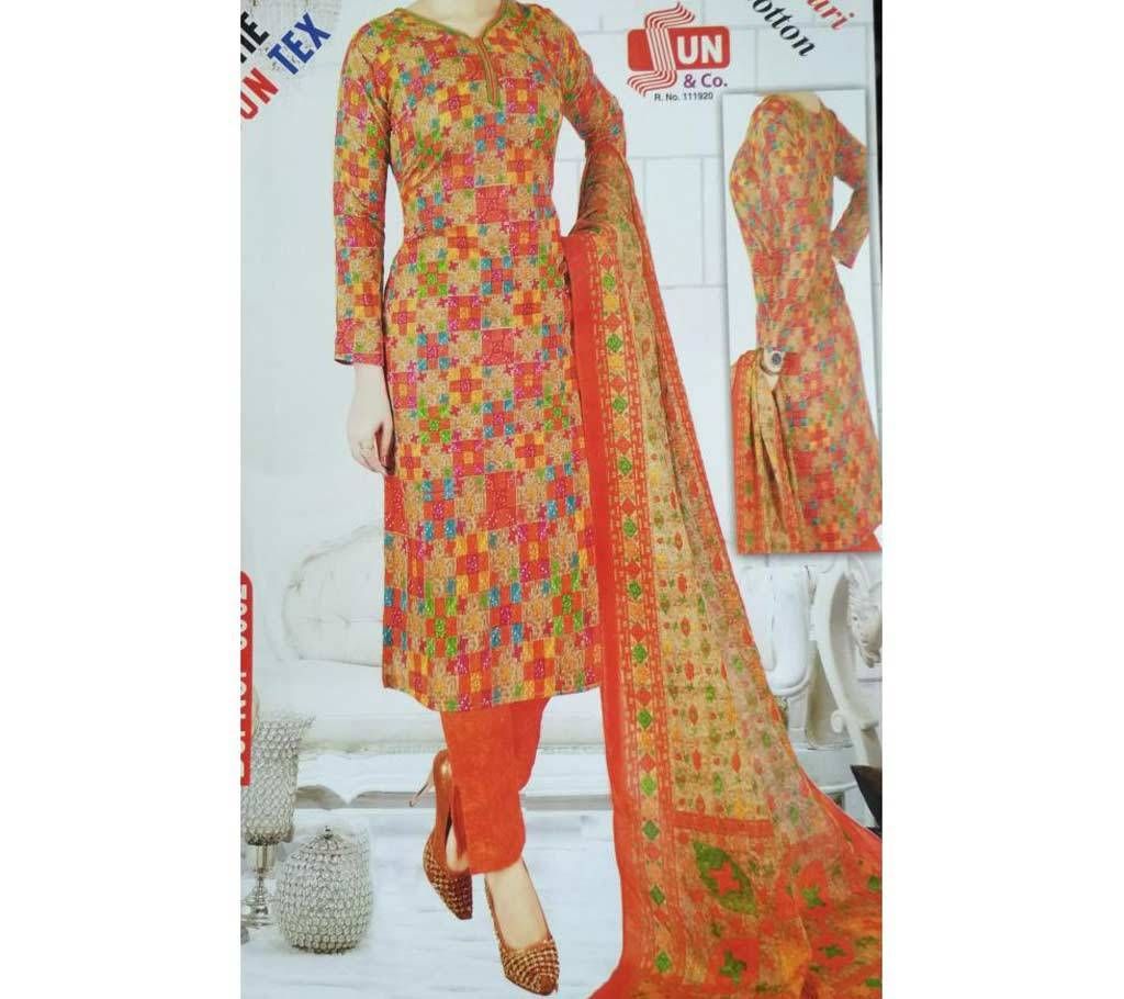 Joypuri un stitched cotton three piece 