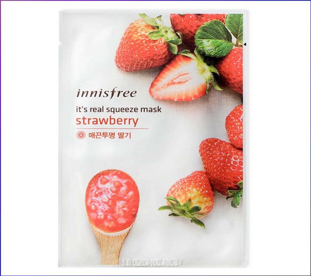 INNISFREE Real Squeeze Mask [Strawberry] - 1sheet/20ml