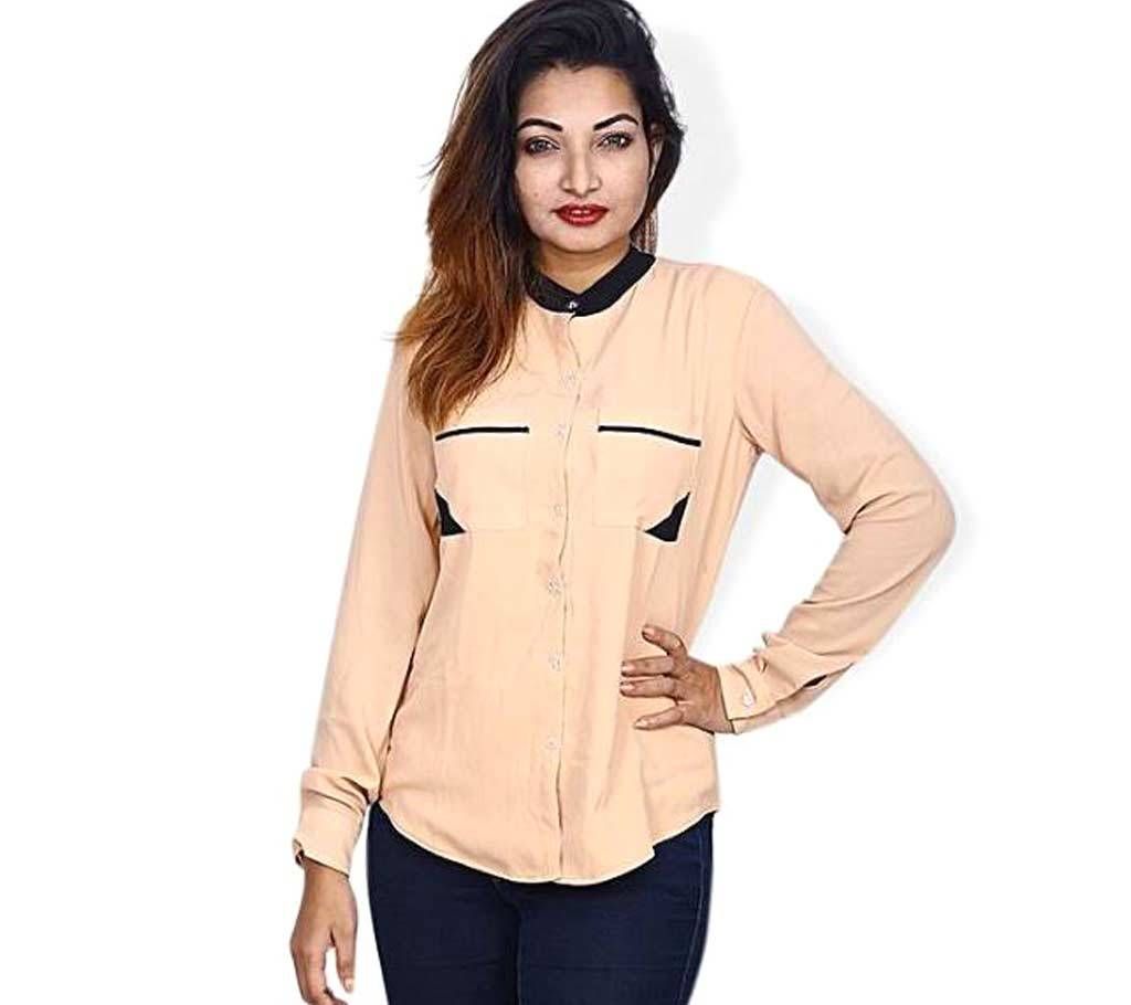 Moccasin China Georgette Shirt