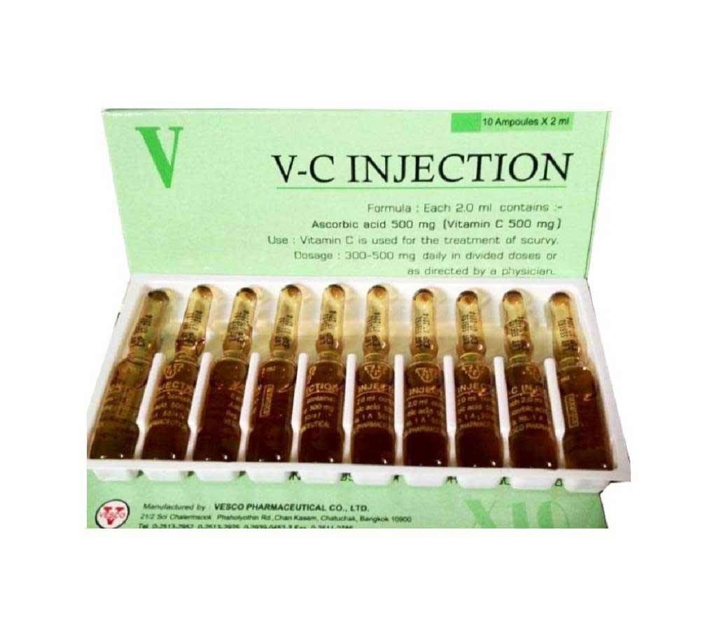 V-C INJECTION 100% PURE VITAMIN C INJECTION AMPOULE ASCORBIC SKIN CARE ANTI-AGING, Thailand