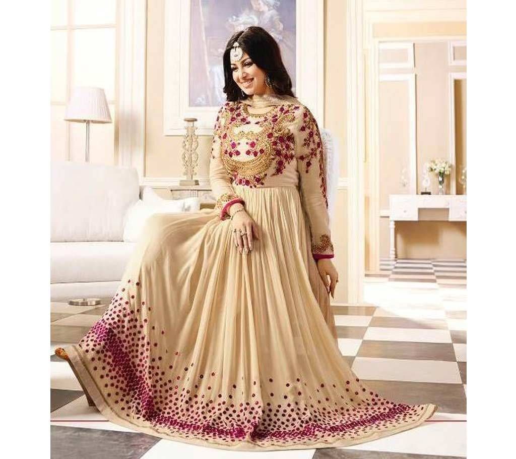 Unstitched Georgette Anarkoli Three Piece (Copy)