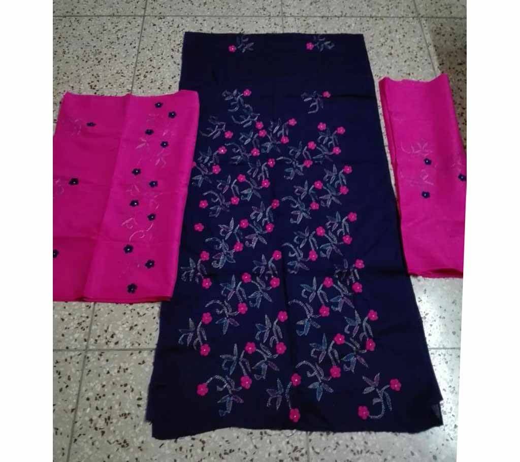 un stitched cotton applique design handicraft three piece 