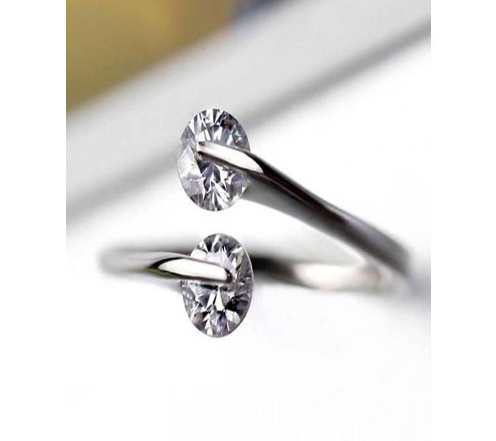 Silver Plated Twin Finger Ring