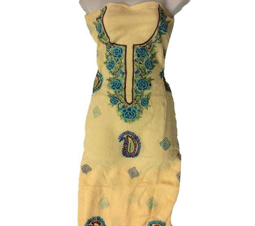Unstitched Chiffon one piece Indian Kamiz