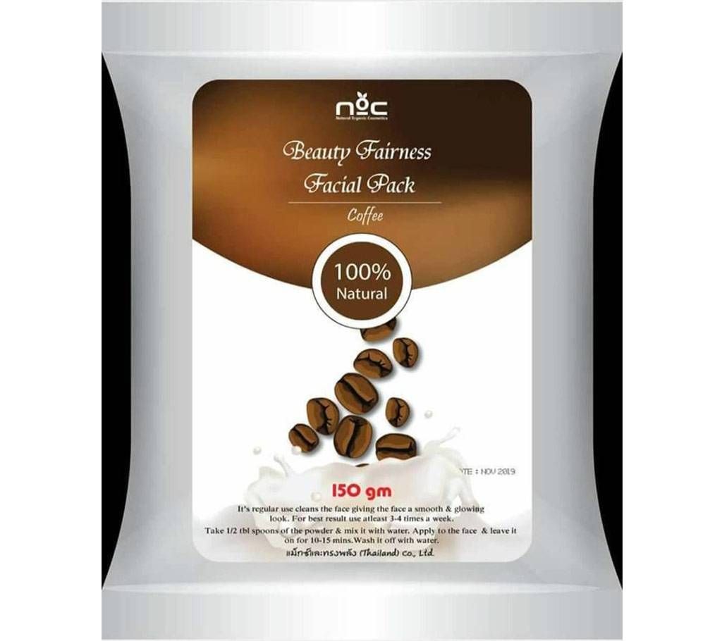 NOC Beauty fairness Facial pack Coffee 150g Thailand