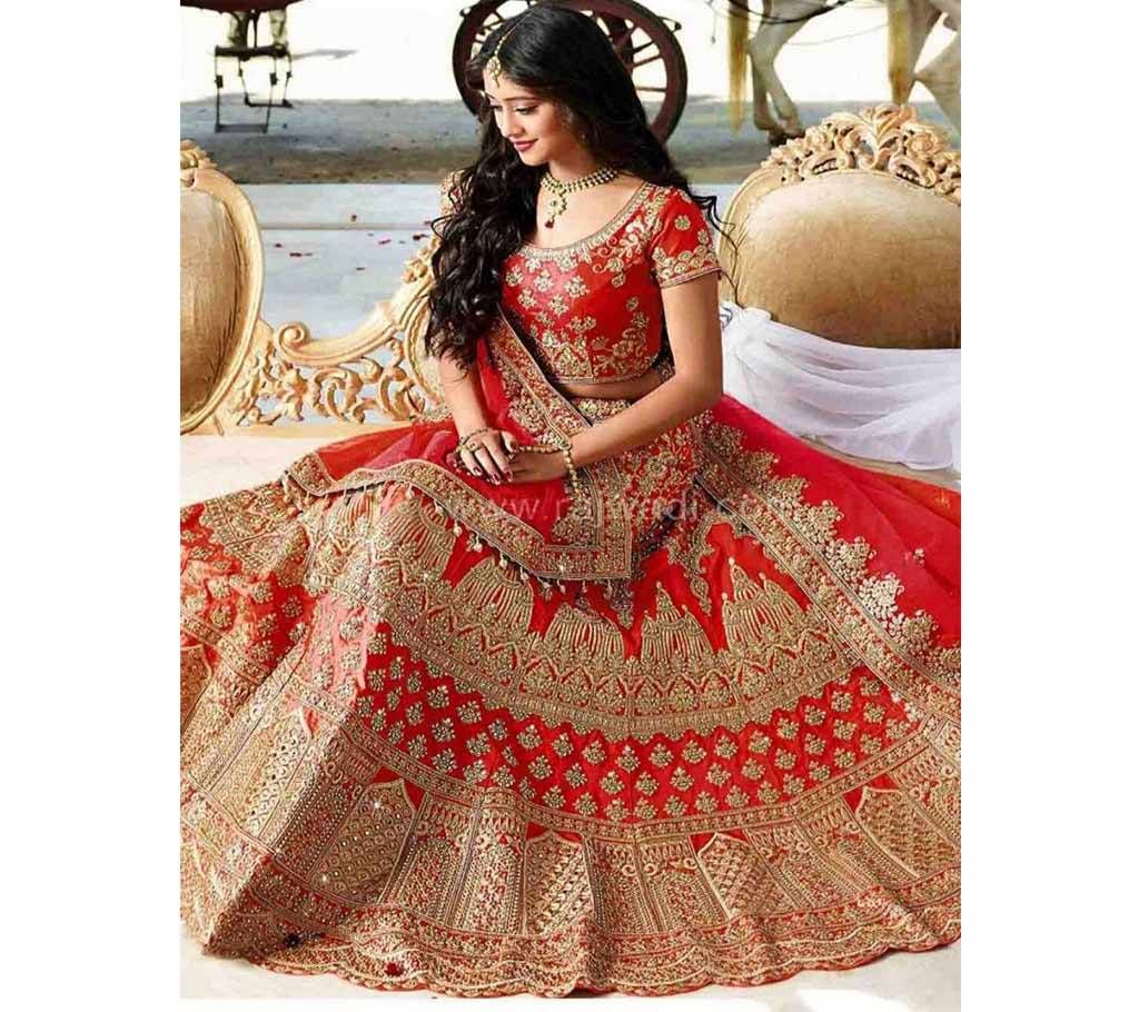 Semi-stitched Cusha Lehenga Copy
