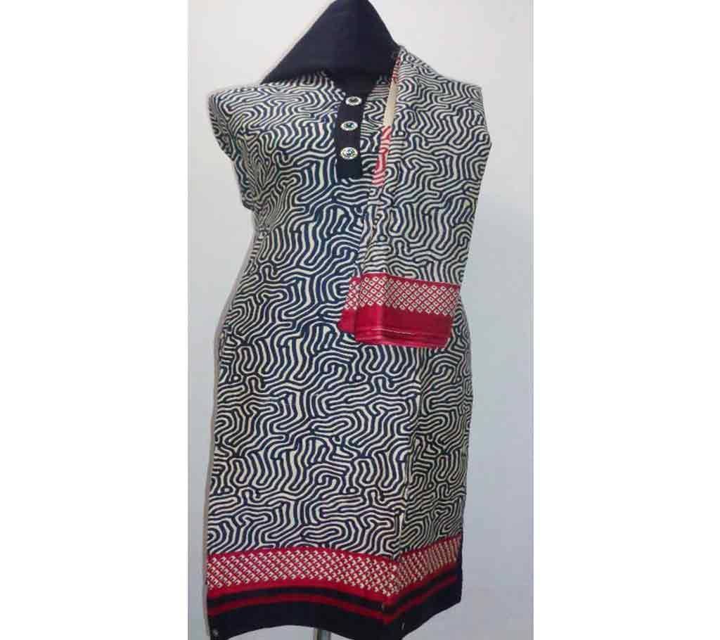 Indian Unstitched Tissue Cotton Three Piece 389 