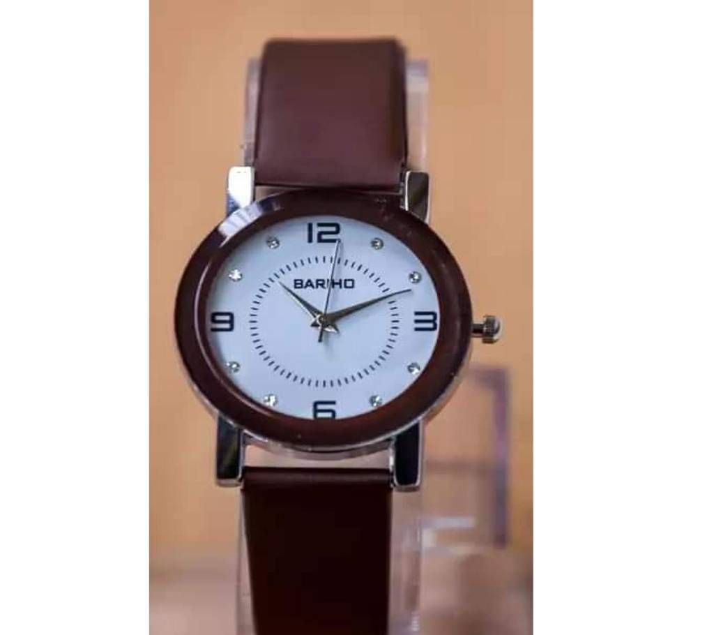 LADIES ANALOG WATCH-CHOCOLATE &WHITE