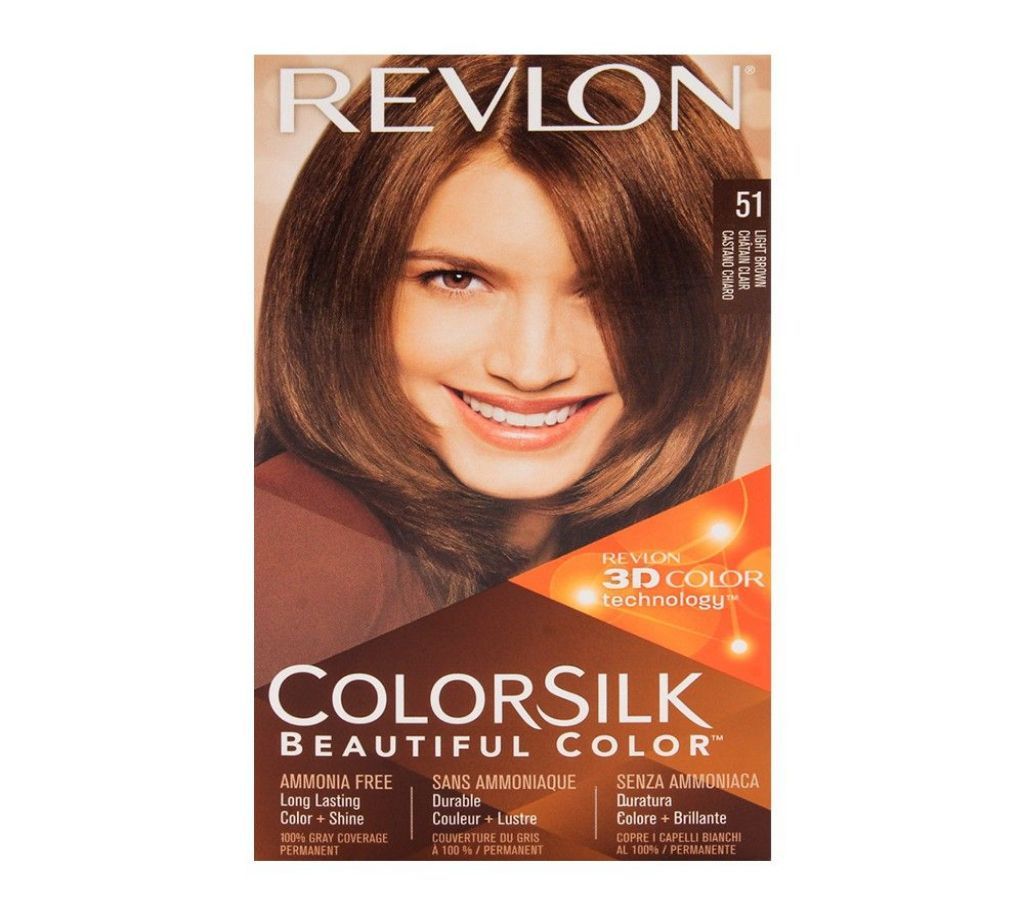 Revlon Color silk Light Brown Hair Color 51 USA
