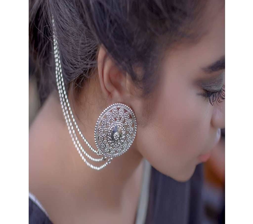 Handmade Silver Platted Earrings with Tana