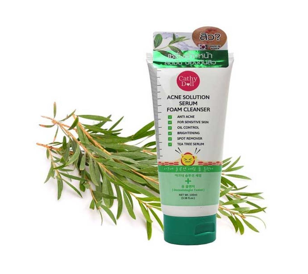 Cathy Doll acne solution serum foam cleanser-200ml-Thailand.