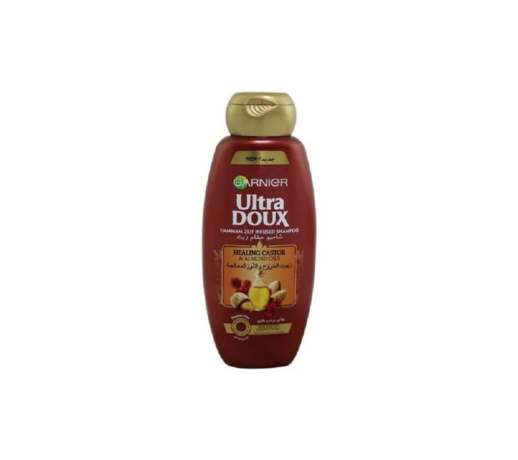 Garnier Ultra Doux Hammam Zeit Infused Shampoo Healing Castor & Almond Oils 400ml